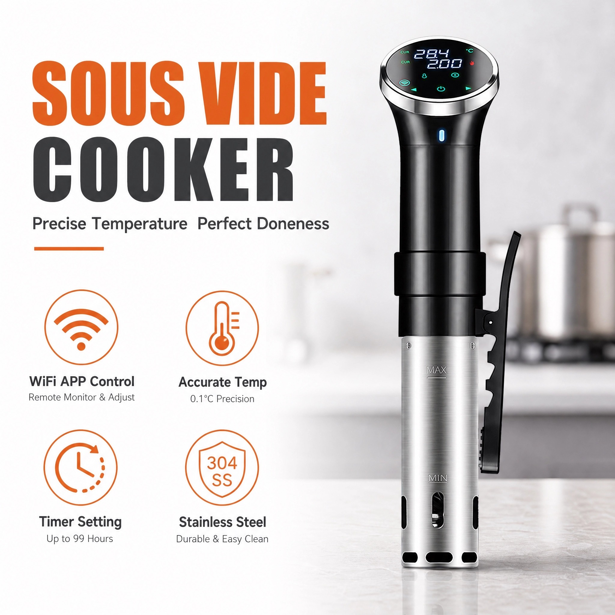 Digital Sous Vide Precision Cooker - جهاز طهي رقمي بتقنية 