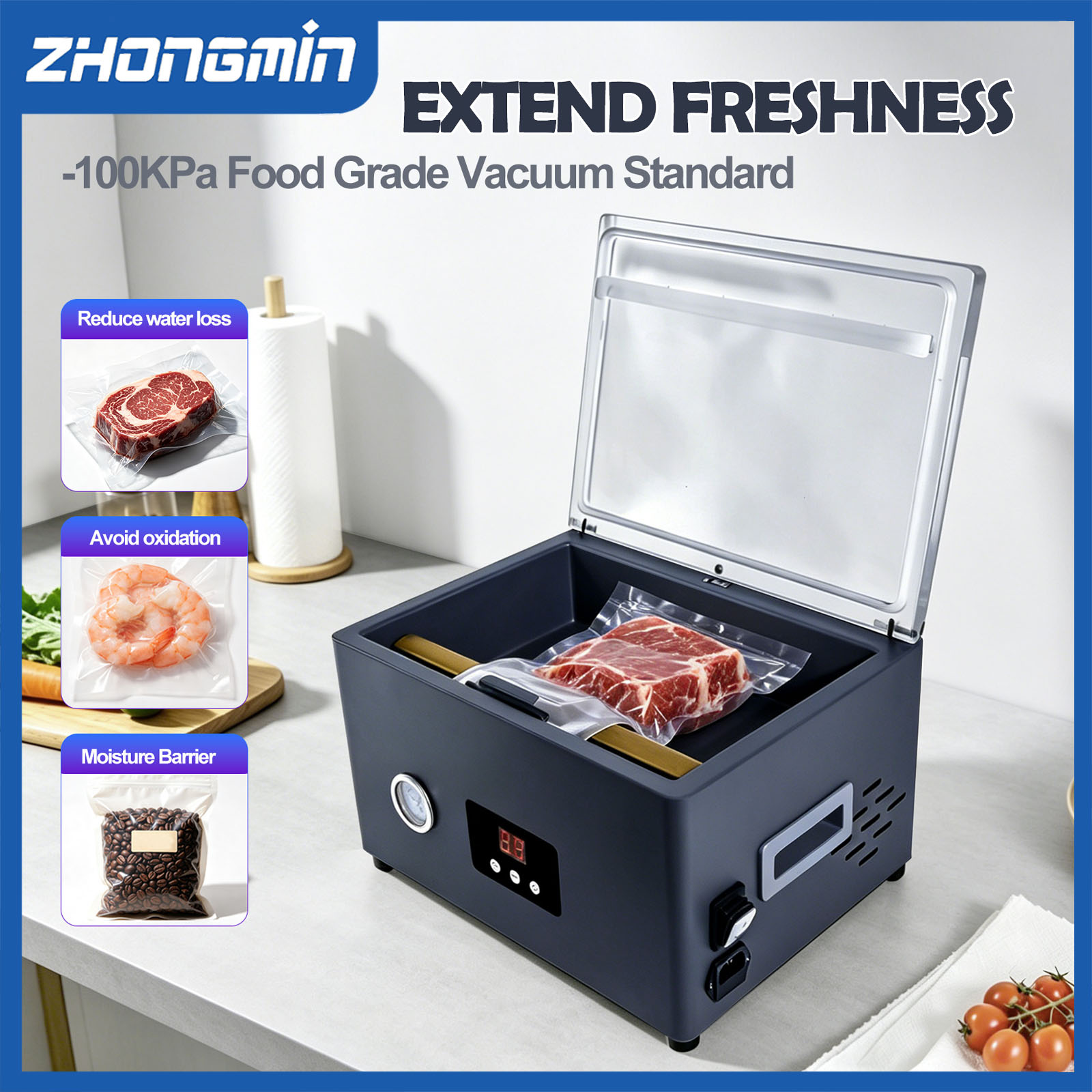 Food Vacuum Sealer Machine - آلة تفريغ الهواء من ZM-CVS300 لحفظ