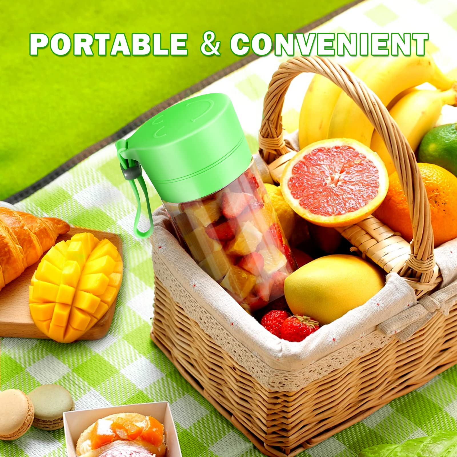 عصارة كهربائية صغيرة محمولة 38 - مراجعة Portable Blender Usb Rechargeable وسعره