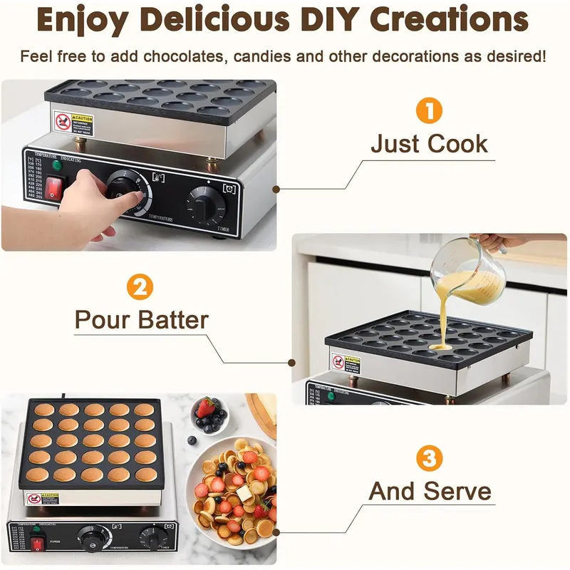 ماكينة صنع الفطائر الصغيرة الت - مراجعة Mini Waffle Maker Machine وسعره