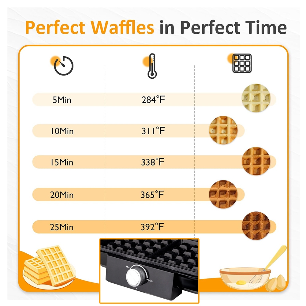 4 شرائح صانع الوافل البلجيكي 1 - مراجعة Mini Waffle Maker Machine وسعره